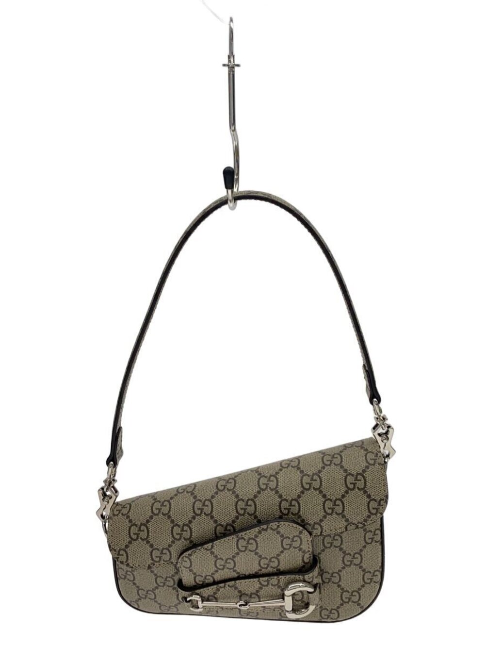 Gucci Horsebit Shoulder Bag Beige Tan